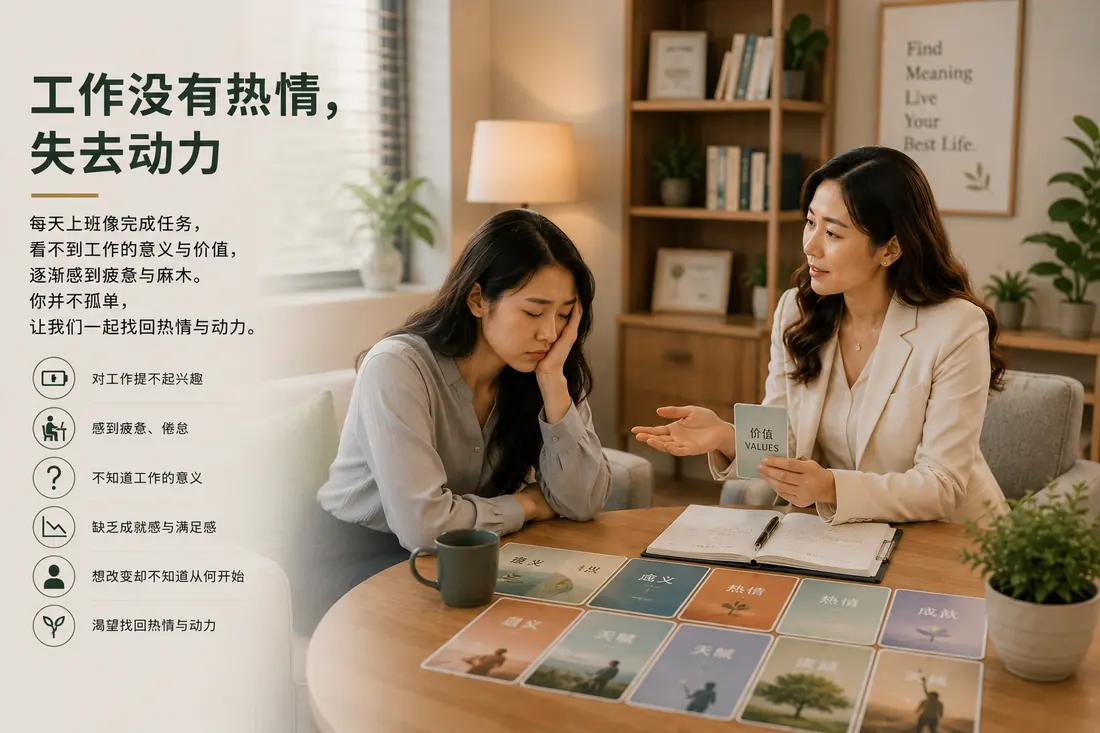 生涯决策咨询：工作没有热情，失去动力