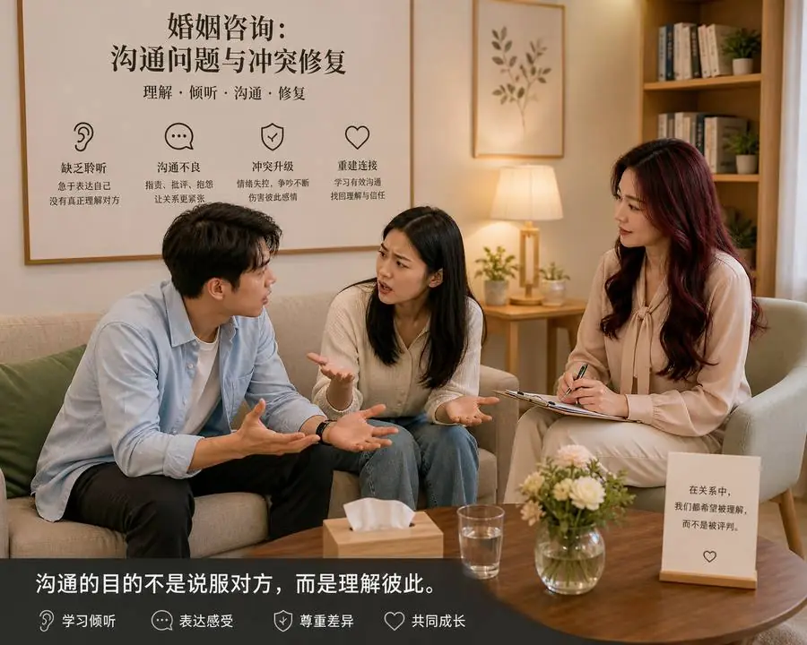 婚姻咨询：沟通问题与冲突修复
